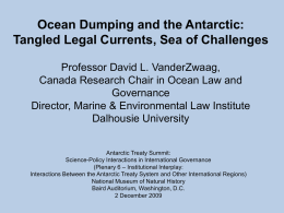 Ocean Dumping and the Antarctic: Tangled Legal Currents