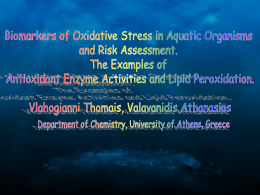 Biomarkers of Oxidative Stress in Aquatic Organisms and