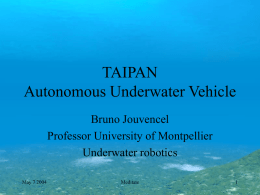 TAIPAN Autonomous Underwater Vehicle