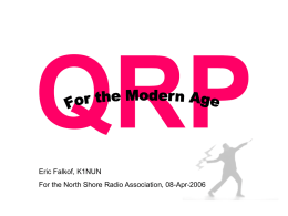 QRP - North Shore Radio Association