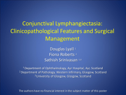 Conjunctival Lymphangiectasia: Clinicopathological