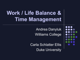 Time Management - Williams College