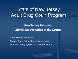 State of New Jersey Drug Court Program