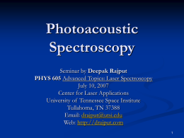 Photoacoustics Spectroscopy