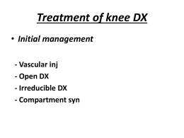 Treatment of knee DX