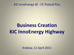 KIC InnoEnergy SE CC Poland Plus