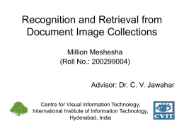 Recognition and Retrieval from Document Images