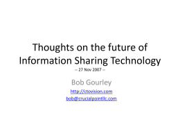 The Future of Information Sharing Technology