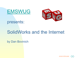 SolidWorks and the Internet