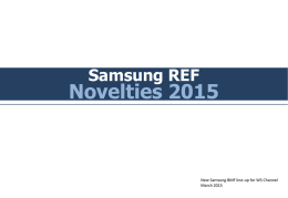 Samsung REF Novelties 2015