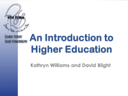 An Introduction to Higher Education