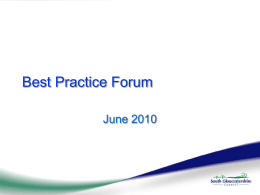 Best Practice Forum
