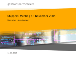 Shippers’ Meeting 18 November 2004