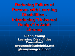 LEARNING DISABILITIES AND SPANISH SPEAKING ADULT
