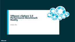VMware vSphere 5.0 and Cloud Infrastructure Suite (CIS