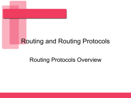 Routing Protocols Overview - Home