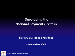 The NPC Development Programme