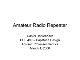 Noise Reduction for an Amateur Radio Repeater