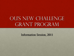 Faculty Challenge Grant Program