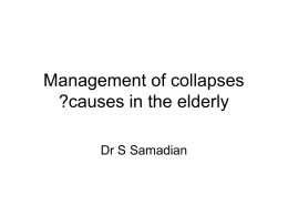 Management of collapses ?causes in the elderly