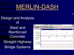MERLIN-DASH and Recent Development of AASHTO LRFD …