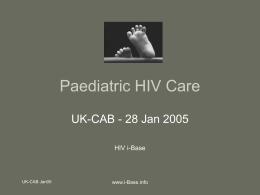 Paediatric HIV Care - UK-CAB