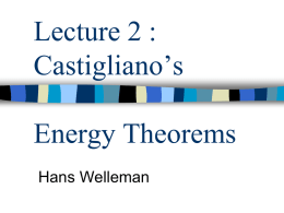 LES 2 : Arbeidstheorema’s en energieprincipes