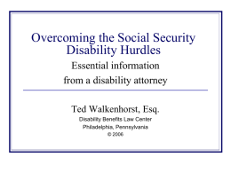 Overcoming the Social Security Disability Hurdles