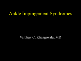 Ankle Impingement Syndromes - UCSD Musculoskeletal Radiology