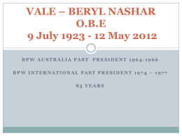 Beryl Nashar O.B.E - bpw