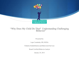 Positive Behavior Support in the Home
