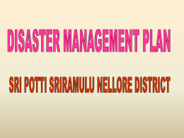 District Disaster Management - Power Point Presentation