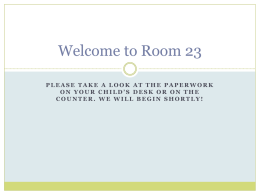 Welcome to Room 19 - Rocklin Unified School District