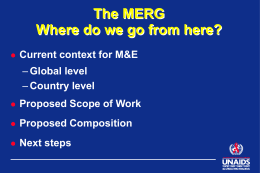 The MERG - where do we go from here?