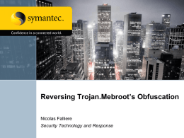 Reversing Trojan.Mebroot's Obfuscation - REcon