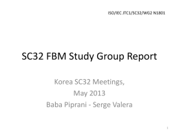 SC32 FBM Study Group Report