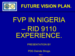 Future Vision Plan presentation