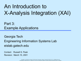 An Introduction to X-Analysis Integration (XAI) Part 2