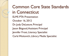 Common Core State Standards in Connecticut