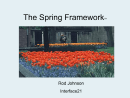 Spring framework goals