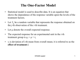 The One-Factor Model