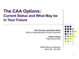 CAA Options, Appeals, and Waivers