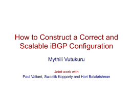 How to Construct a Correct and Scalable iBGP Configuration