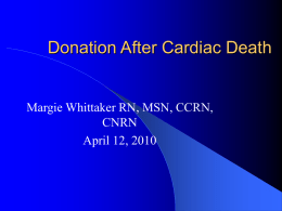 Donation After Cardiac Death