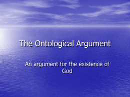 The Ontological Argument - St Ivo School