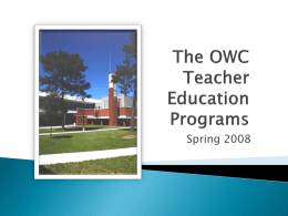 OWC Teacher Information Session