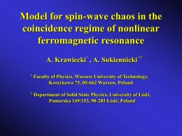 Spin-wave chaos in the coincidence regime of nonlinear