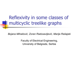 Reflexivity in some classes of multicyclic treelike graphs