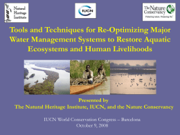 NHI-IUCN-TNC Presentation