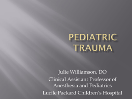 Pediatric Trauma - Stanford University